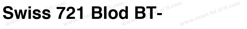 Swiss 721 Blod BT字体转换